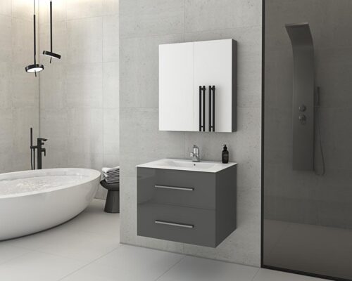 Graphite Wall Hung Vanit