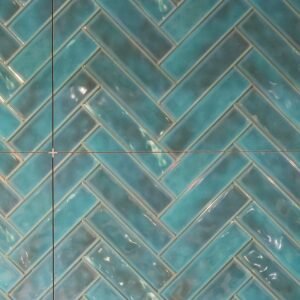 Herringbone pattern (green) - Image 1